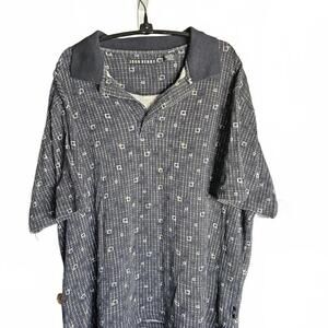 John Henry Men's Large Polo Shirt with Geometric Pattern